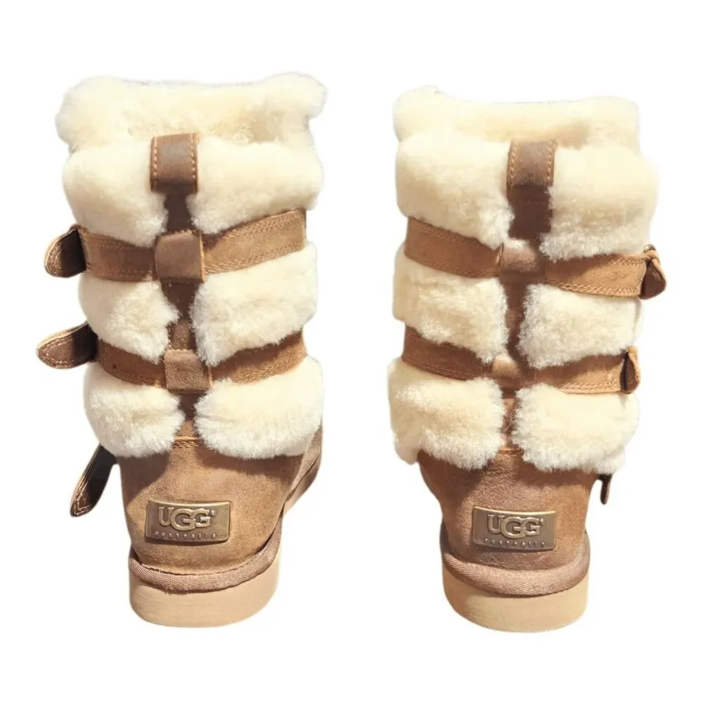 UGG Becket 'Chestnut' Leather Winter Boot Size 6
